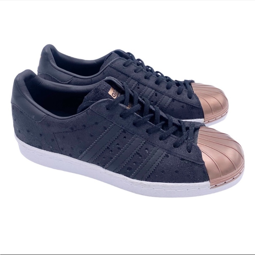 RARE Adidas Superstar 80s Metal Blk/Copper Sneakers Sz7